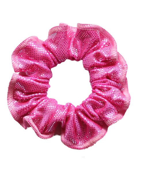 Hairscrunchie, hair tie, light pink glitter